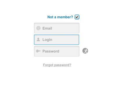 Signup form gisterson login password registration sign in signup textarea