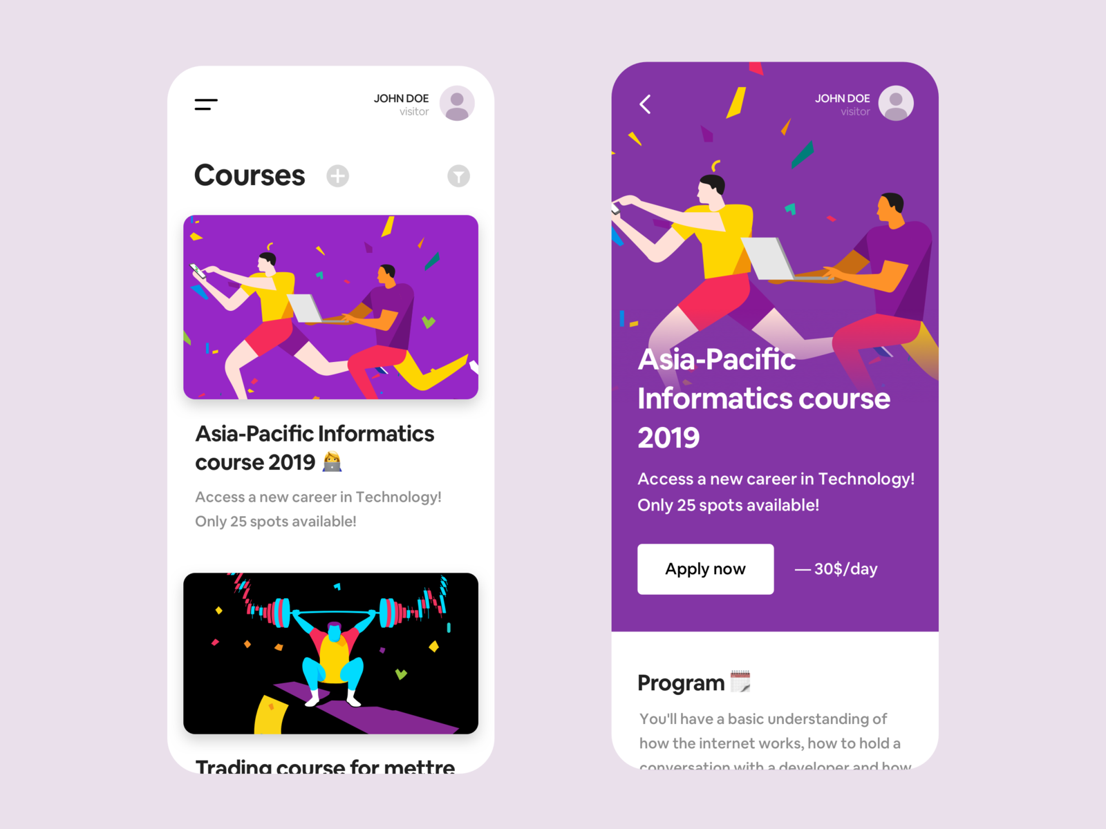 Courses App by Sokovikov on Dribbble