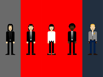 iconic figure 03 characters drawing flat design iconic figure vector