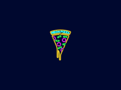 Neon Pizza - logo concept concept design graphic logo