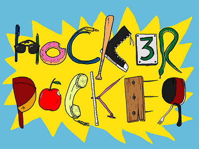 Hocker Pocker artwork illustration logotype