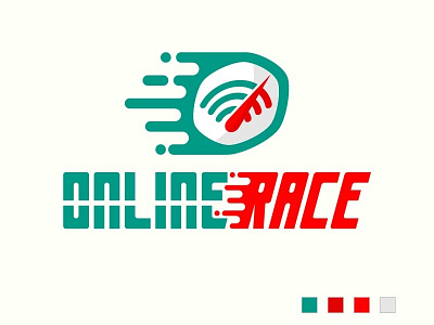 Online Race Apps Logo apps design graphic logo practice