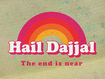 Hail Dajjal design graphic logo typography vector