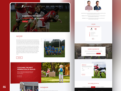 Rugby Coaching - Landing Page design graphic design home page landing page rugby sports ui website