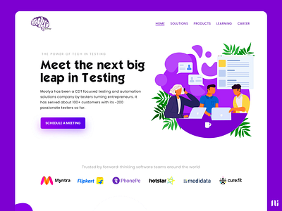 Moolya Software Testing - Landing Page