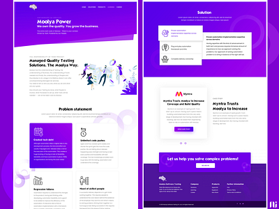 Moolya Learning page branding business design graphic design landing page software testing ui website