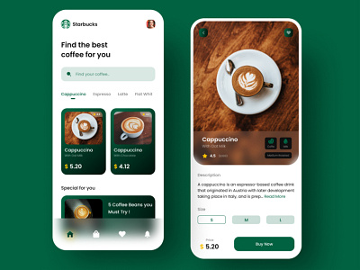 Starbucks Redesign app design branding food app product design starbucks ui