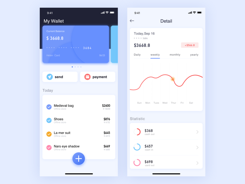 The wallet interface design by Serein_Gmi on Dribbble