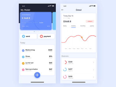 The wallet interface design by Serein_Gmi on Dribbble