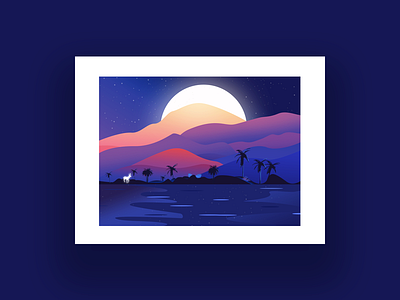 The scenery illustrations ui 插图