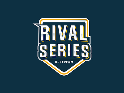 Rival Series B-Stream badge brand design branding esports esports branding logo logos rocket league shield twitch