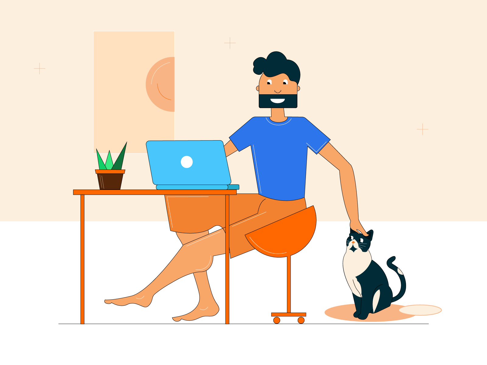 Working from home be like by Tharaka Vithana on Dribbble