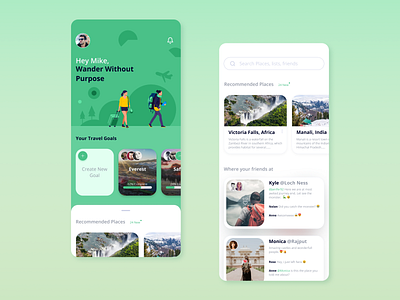 Travel Buddy app concept minimal mobile mobile app design simple design travel travel app travelling ui ux ux design