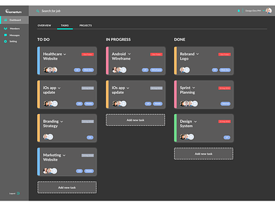 Project management dashboard 2