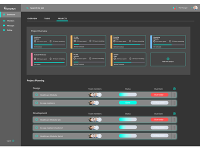 Project management dashboard 3