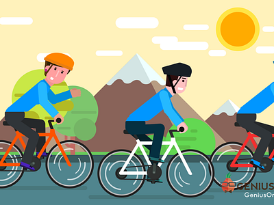 Bike for Health adobeaftereffects animation design explainervideo flat illustration motion design motion graphics vector