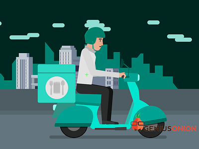 Delivery Night adobeaftereffects animation design explainervideo flat illustration motion design motion graphics vector