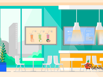Chill Resto adobeaftereffects animation design explainervideo flat illustration motion design motion graphics vector
