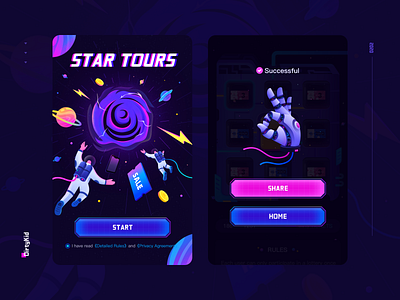 STAR TOURS colorful drawing flats graphic illustration ui design