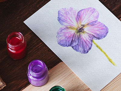 Watercolor spring flower art flower painting spring watercolor