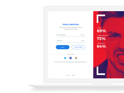 Login Page desktop emotion landing login signup ui ux website
