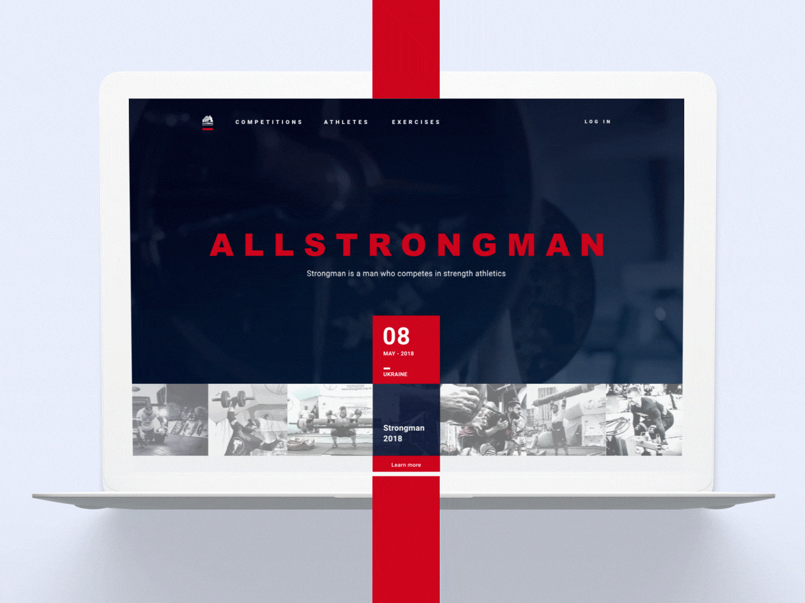 ALLSTRONGMAN animation design gif sport strongman ui ux web website design