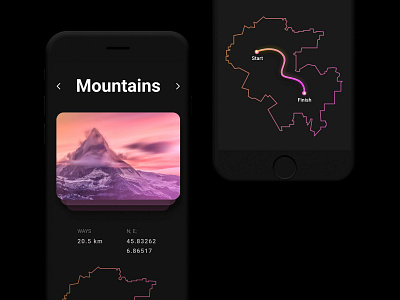 Day #20 Location Tracker app branding challange dailyui design digital gradien graphic location location tracker map map design mountain road ui ux way web webdesign website