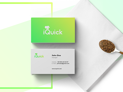 Business card for the iQuick store