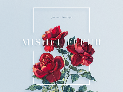 Mishel Fleur flower logo poster