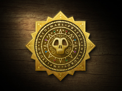 Grand Achievement for the Motleys achievement badge gold medal pirate plate skull treasure