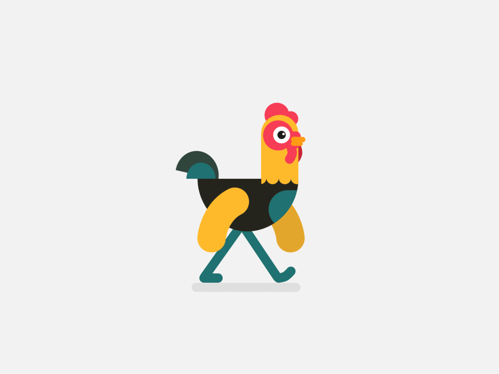 Walk cycle animation 2d animation 2danimation @design animal animal art animal walk animation character chicken design illustration motion motion design motion graphic motion graphics motiongraphics walk walkcycle