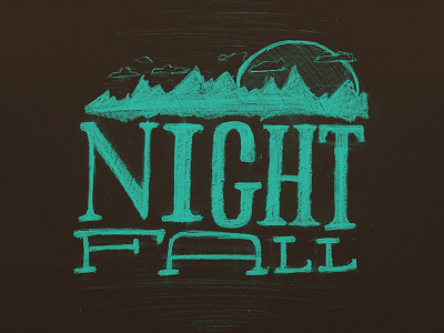 Nightfall design enos illustration kenji kenjiboy lettering type typography