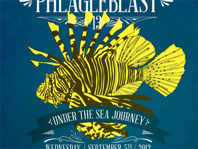 Phlagleblast 13 fish illustration lion phlagleblast poster sea the under