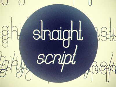 Straight Script lowercase