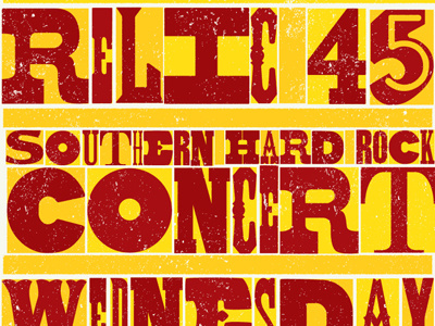 Relic 45 45 hard poster relic rock southern type wood