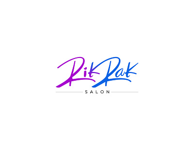 Rik rak saloon logo app branding icon illustration lettering logo logo design logos logotype