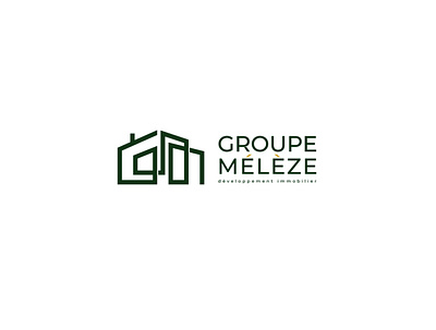 Groupe Meleze architecture branding building company design estate agent gold graphic design green lettermark logo logo design logo exploration pantone