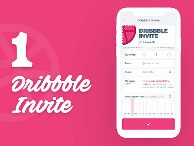 1 Dribbble Invite