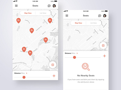 SeatCheck App app food gps ios map mobile reservation restaurant seatcheck social ui ux