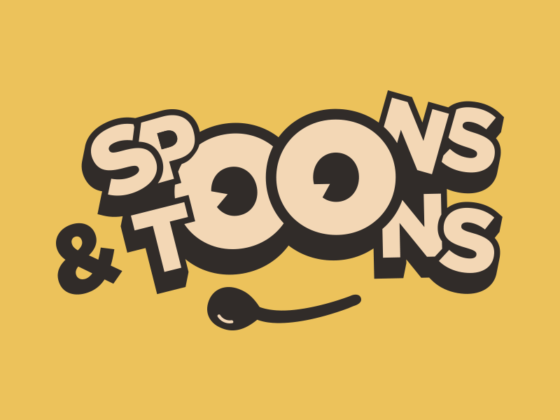Spoons & Toons branding cartoon cereal emoticon illustration logo mascot