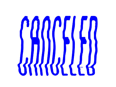 Canceled branding distortion logo music typography