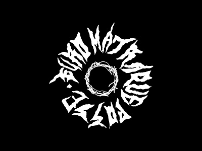 Euro Matraque Posse black metal ignorant logo metal trap type typography