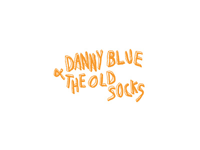 Danny Blue & The Old Socks alternative branding diy graphic design handlettering lettering logo music punk scribble surfrock typography