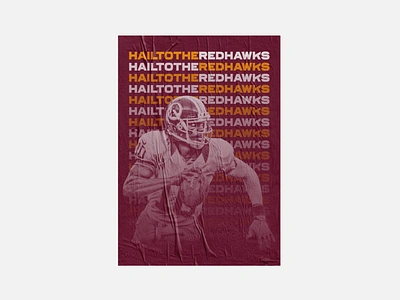 Washington Redhawks Poster american american football brand branding design football httr logo nfl nfl design poster poster design rebrand redesign redhawks redhogs redskins redtails washington washington redskins