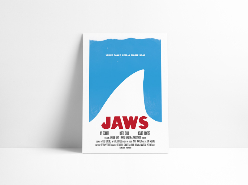 Jaws Movie Poster Redesigned by Liam Heath on Dribbble