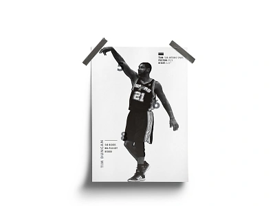 Tim Duncan Poster basketball basketball card basketball player basketball poster brand branding design duncan nba nba finals nba player nba poster poster poster design profile san antonio san antonio spurs spurs stats tim duncan