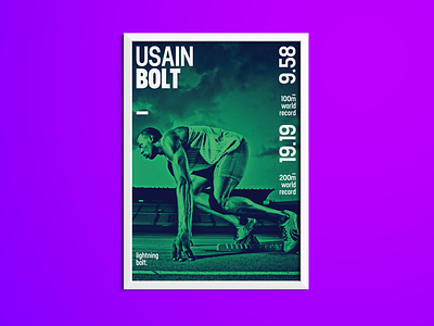 Usain Bolt Sporting Icon Poster