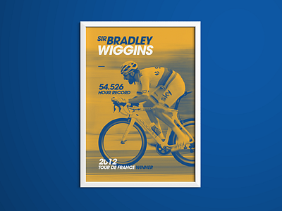 Bradley Wiggins Sporting Icon Poster bicycle bike biking bradley bradley wiggins brand branding champion cycling design icon olympics pedal poster poster design riding sporting sports tour de france