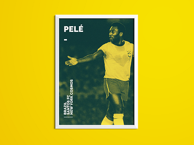 Pele Sporting Icon Poster brand branding brasil brazil champion cup design flyer football futbol icon legend pele poster poster design sport sports trophy world cup