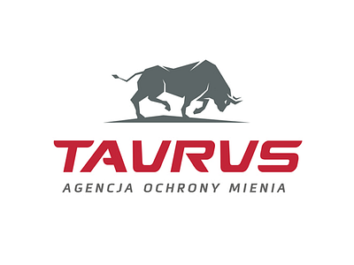 Taurus Securitu animal logo red security taurus